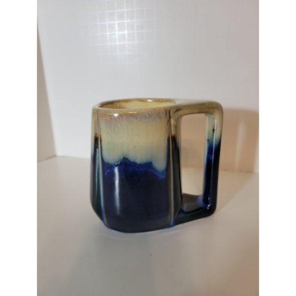 Vintage Hand Crafted Drip Glaze Pottery Coffee Mug - Picture 1 of 6